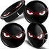 Set of 60mm - 56mm / 2.36" - 2.20" / Universal Black No Fear Eyes Car Rims Alloy Wheel Tuning Center Caps Hub Centre Hubcaps Cover C 40...