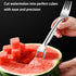 2-in-1 Multifunctional Watermelon Fork Slicer Cutter Stainless Steel Dual Head Fruit Forks Slicer Knife for Kitchen Gadget (1Pcs)...