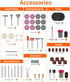 HARDELL Rotary Tool Accessories, 227pcs Power Rotary Tool Accessories Kit, 1/8"(3.2mm) Diameter Shanks, Universal Fitment for Easy Cutting, Polish...