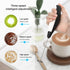 Mafiti Milk Frother coffee Frother Bigger Handle Handheld Electric for Milk Foaming, Latte/Cappuccino Frother Mini Frappe Mixer for Drink, Hot Cho...