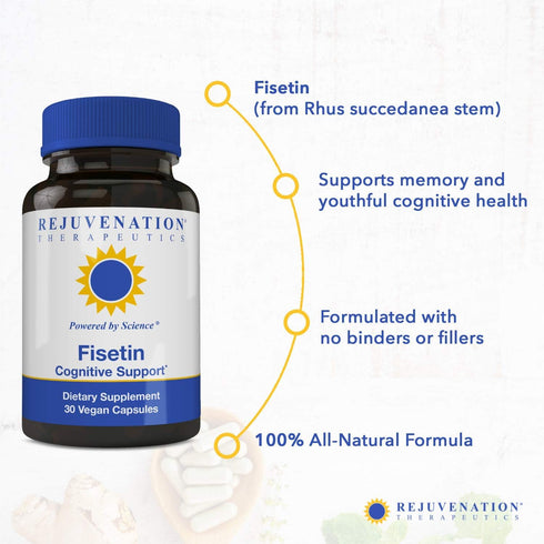 Fisetin | Senolytic | Dietary Flavonoid | Non-GMO, Vegan, Gluten-Free,100 mg, 30 Veggie Caps...