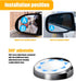 2 PCS Car Reversing Blind Spot Mirror, 2.16" x 0.39" High-definition Glass 360° Large Viewing Angle Round Mirror, Self-adhesive ABS Anti-collision...