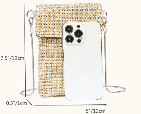 Verdusa Women's Glitter Rhinestone Crossbody Bag Evening Bag Purse...