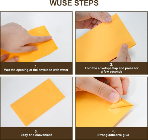 ESSENTIAL #1 120 Pieces Cash Envelopes 3.5" x 6.7" with Gummed Flap, Small Parts Envelope for Home and Office Use (Assorted -120)...