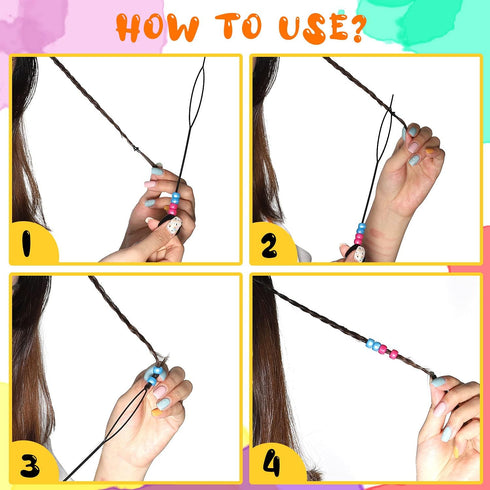 KAMJUNTAR 2810pcs Pony Beads Bracelet Making Kit,DIY Jewelry Making Kit Hair Beads 24 Colors Rainbow Plastic Kandi Beads 1000 Elastic Rubber Bands...