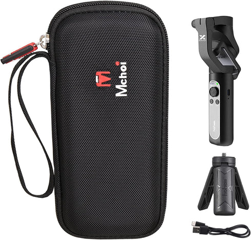 Mchoi Shockproof Carrying Case Fits for Gimbal Stabilizer for Smartphone 3-Axis Phone Gimbal, Shockproof Waterproof Black Travel Protective Case, ...