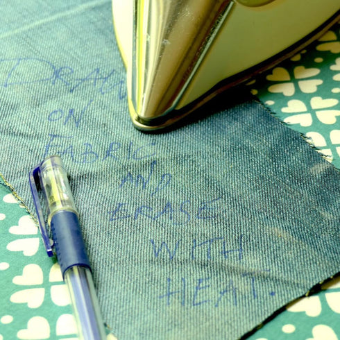Madam Sew Heat Erasable Fabric Marking Pen | Blue Quilting, Sewing, Crafts and Dressmaking Disappearing Ink...