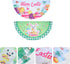 PRETYZOOM 2 Pcs Easter Fan Flags Half Fan Banner Decoration Happy Easter Cartoon Rabbit Eggs Semi-Circular Flags Decorations Bunting for Outdoor F...