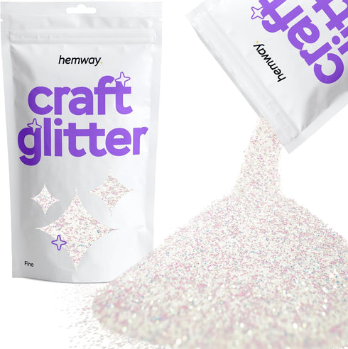 Hemway Craft Glitter Flakes for Arts and Crafts, Tumblers, Resin, Epoxy, Nail Art, Wax, Card Making and Decorations 100g / 3.5oz - Fine (1/64" 0.0...