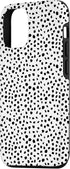 iPhone 12/12 Pro Popular Dalmatian Pattern, White w Brush Stroke Black Spots Case...