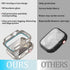 2 Pack Waterproof Case for Apple Watch 44mm SE (2nd Gen) Series 6 5 4 with Tempered Glass Screen Protector, Full Protective Hard PC Bumper Case Fa...