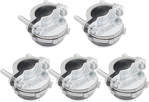 5Pack 1 inch NM Cable Clamp Type Connectors for Metallic Conduit Protect Cables Silver-Zinc...