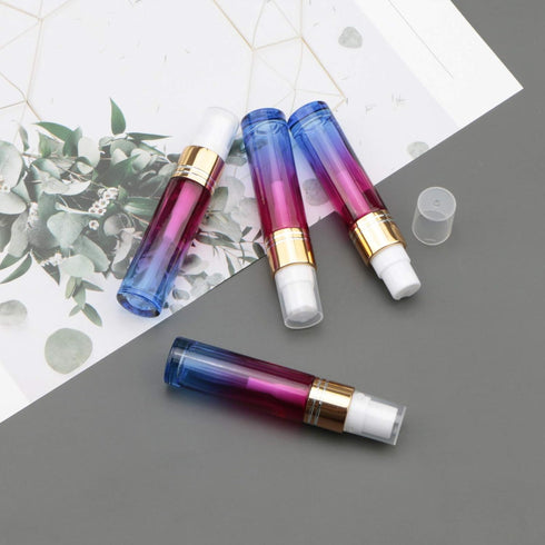 14Pcs 10ml (1/3 oz) Rose Blue Gradient Color Spray Bottles Glass Vials Tube Perfume Atomizer Refillable Makeup Travel Fine Mist Sprayer Bottle Con...