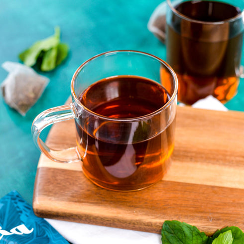 Teatulia Organic Mint Tea Bags (50 Pyramid Sachet Teabags) Whole Leaf Mint Tea 100% Compostable Sustainably Grown Spearmint + Peppermint in Washin...