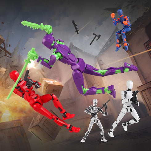 T13 Action Figure Set?6PCS Robot 13 Action Figure Dummy 3D Printed Toy Articulated Lucky for Modeling Collector Birthday Gift for Kid 3-8 Year?Req...