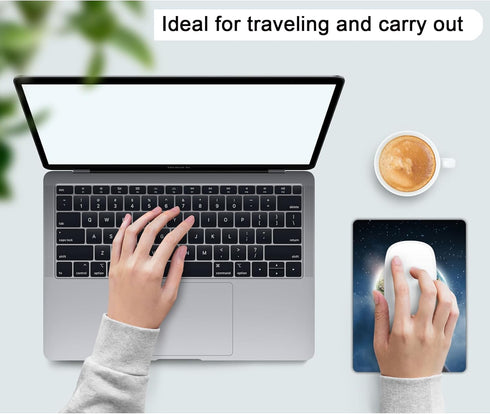 Small Mouse Pad, Mini Mouse Pad 6 X 8 Inch with Non-Slip Rubber Base for Keyboard Tray Laptops Wireless Mouse Home Office Travel, Washable & Porta...