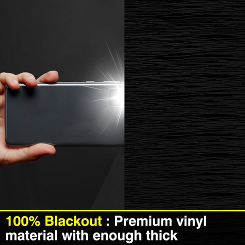 LUTE Blackout Window Film Sun Light Blocking Room Darkening Privacy Film, Removable Heat Blocker Frosted Glass Door Window Cover, Static Cling Day...