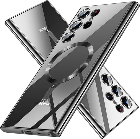 for Samsung Galaxy S24 Ultra Case?Only?.Magnetic Cover for S24 Ultra. Glossy Slim Thin Soft funda capa para for Galaxy S24 Ultra 6.8 inch.Compatib...