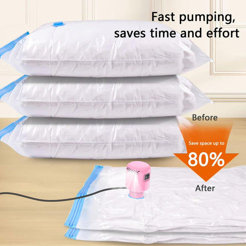 Vacuum Pump for Storage Bags,Electric Pump for Vacuum Storage Bags,55W Space Saver Vacuum Storage Bag Pump for Compression Clothing, Portable Vacu...