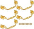 uxcell 104mmx48mm Iron Spray-Paint Drawer Box Case Ring Pull Handle Gold Tone 5 Pack...