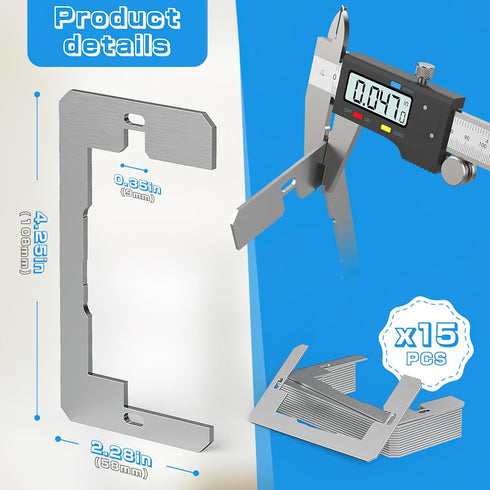 Wall Plate Spacer,Flush Fit Device Leveling Plates For Wall Outlet Repair And Loose Electrical Outlet Fix,Receptacle Spacers Shims For Use With Ou...