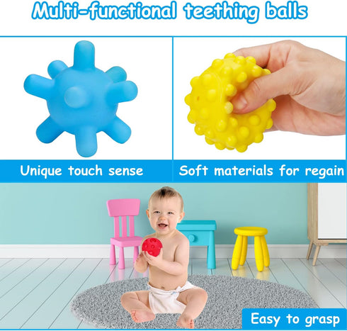 Montessori Pull String Toys for Babies 0-6 6-12 Months Baby Sensory Toys Balls Toddler Travel Infant Toys 9 10 12-18 Month Teethers Developmental ...