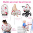 Rquite All-in-1 Car Seat Cover Baby, Carseat Covers for Girl Boy, Stretchy Soft Infant Car Seat Cover, Multi-use Baby Carrier Cover, Car Seat Cano...