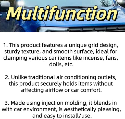 Cubby Grid Phone Mounting Fit for Ford Maverick 2021 2022 2023 Accessories Instrument Panel Phone Holder Air Conditioner Outlet Designed (Black)...