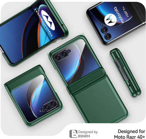 for Motorola Razr Plus Case, Built-in Screen Protector & Magnetic Hinge Protection & Ultra Thin Matte PC Shockproof Phone Cover Smartphone Case fo...