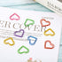 105 Pieces Colorful Paper Clips Metal Heart Paperclips for Office Stationery School Supplies...