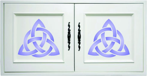 Celtic Trinity Knot Stencil, 6.5 x 6 inch (L) - Geometric Knotwork Sacred Symbol Stencils for Painting Cards...