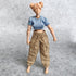 1/12 Scale Figure Clothes T-Shirt + Cargo Pants for 1:12 6inch Female TBL Action Figure Doll Clothes (Blue)...