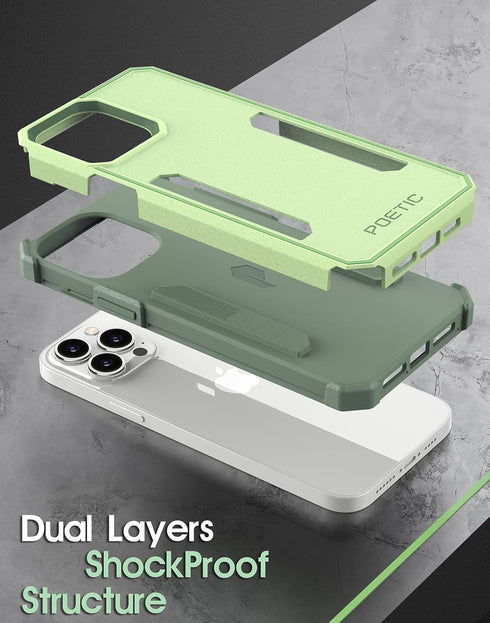 Poetic Neon Series Case Designed for iPhone 13 Pro Max, Dual Layer Heavy Duty Tough Rugged Lightweight Slim Shockproof Protective Case 2021 New Co...