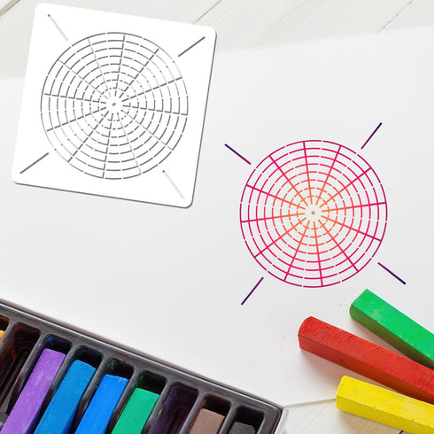 12 Pcs Mandala Painting Stencils Set,Reusable Bullseye Dot Stencil Template for Painting, 3.5/5/6/8 Inches DIY Painting Templates Arts Crafts for ...