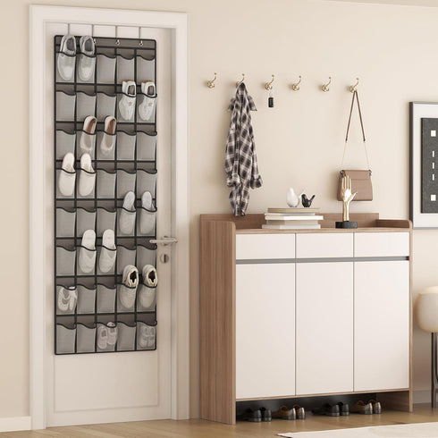 Fixwal Over The Door Shoe Organizers 40 Mesh Pockets Hanging Shoe Organizer Shoe Rack For Closet Entryway Bedroom Bathroom Pantry Shoe Holder, Men...