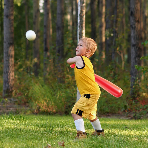 ELEMARA 2 Inflatable Baseball Bats, Kids Inflatable Toys for Inflatable Bouncer with 4 Ball Pit Balls for Kids 3-8 Years Old, 19 Inch...