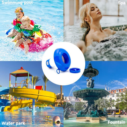 WWD POOL Chlorine Dispenser for Pool, Floating Mini Spa Chemical Dispenser Chlorine/Bromine Tablet Floater1 Inch Tablets Holder Idea for Spa Hot T...