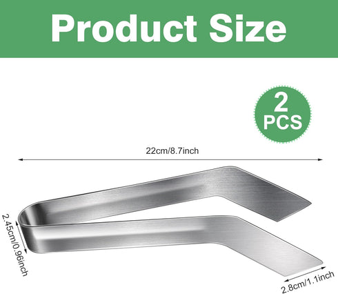 2 Pcs Seedling Transplant Tongs- 8.7 Inch Stainless Steel Gardening Plants Transplant Tongs- Seedling Remove Transplant Pliers for Reducing Root D...