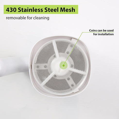 Battery Operated Flour Sifter Electric Hand-held Flour Sieve with Dough Scraper Kitchen Baking Tool Powder Filter Food-grade Plastic Body and SS43...