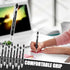 8 Pcs Blue Ink Inspirational Pens for Women Quotes Pen Metal Ballpoint Pen with Stylus tips for Office Gift (Black)...
