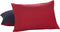 Lux Hotel Bedding Reversible Microfiber Pillow Shams - Navy/Red, Standard/Queen, 2 Pack...