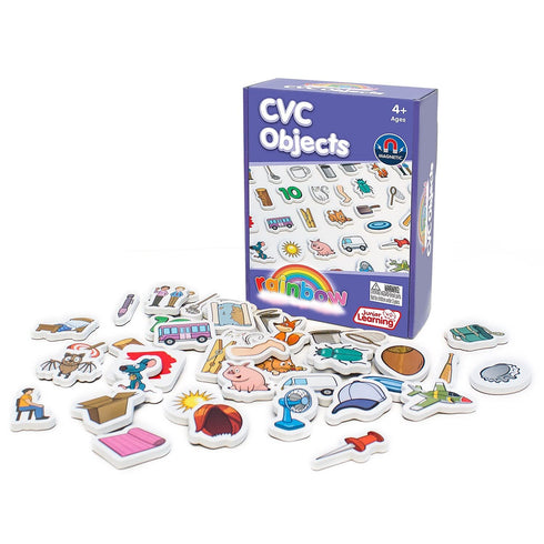 Junior Learning Rainbow CVC Objects Magnetic Foam Set, 40 Pieces, Ages 4-5, Phonics, Pre K-K...