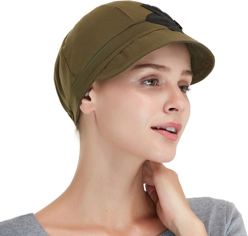 Bamboo Fashion Hat for Woman Daily Use with Brim Visor, Hats for Cancer Chemo Patients Women...