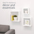 Kiera Grace Cubbi Floating Modern Wall Mounted Shelves for Bedroom, Bathroom, Kitchen, 5"/7"/9", Black, 3Pack...