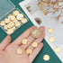 PH PandaHall 30 Pcs 304 Stainless Steel Flat Round Blank Stamping Tag Pendants Charms Diameter 15mm for Jewelry Making Gloden...