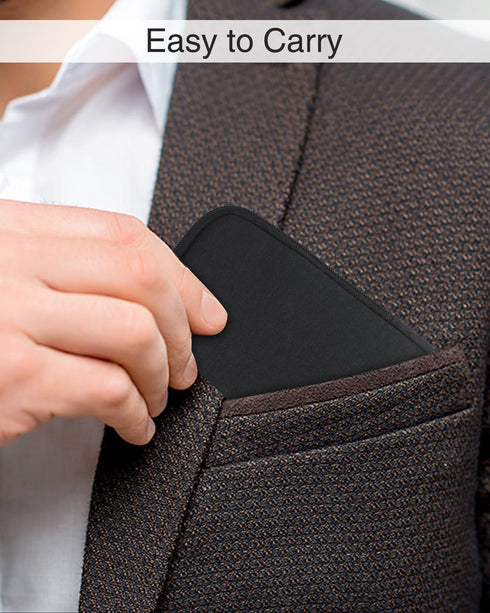 Business Card Holder, Business Card Case Zipper Pocket Card Holders Business Card Wallet Business Card Carrier for Men or Women (Black)...