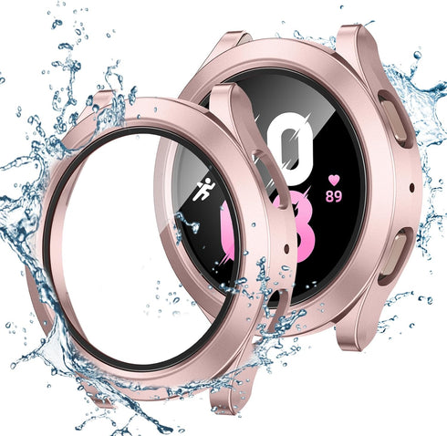 Tensea for Samsung Galaxy Watch 5 2022 & 4 2021 Waterproof Screen Protector Case 44mm Accessories, Protective Face Cover for 44 mm, Hard Bumper Bu...