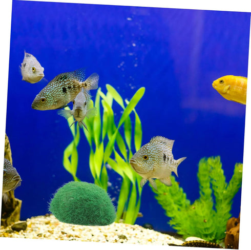 Artificial Moss Realistic Moss Pebble Fish Tank Supply Pebbles for Fish Tank Moss Pebble Decor Aquarium Adornment Small Moss Adornment Aquarium La...