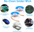 6 Pieces Solder Wicks No-Clean Solder Braided Wicks Desoldering Wicks, 1.5 meter Length (Blue,0.1 Inch)...