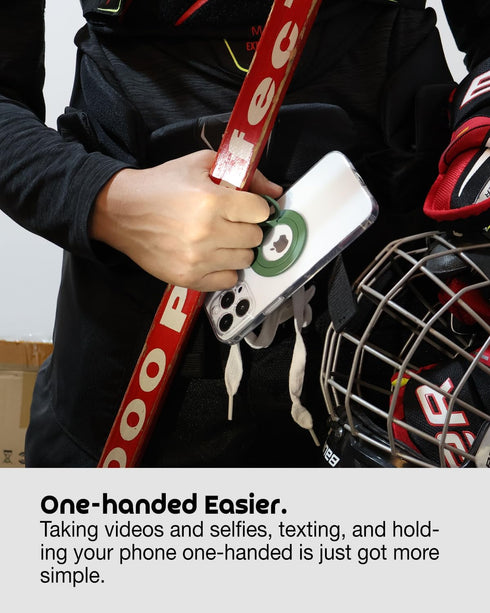 Magnetic Phone Grip for Magsafe Charging,Strong Adhesive Finger Phone Ring Holder Compatible Wireless Charging (Green)......